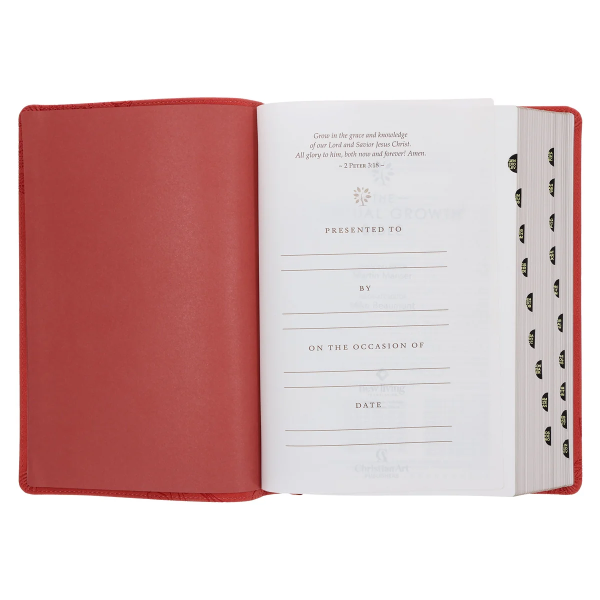 NLT Coral Faux Leather Spiritual Growth Bible - Image 4