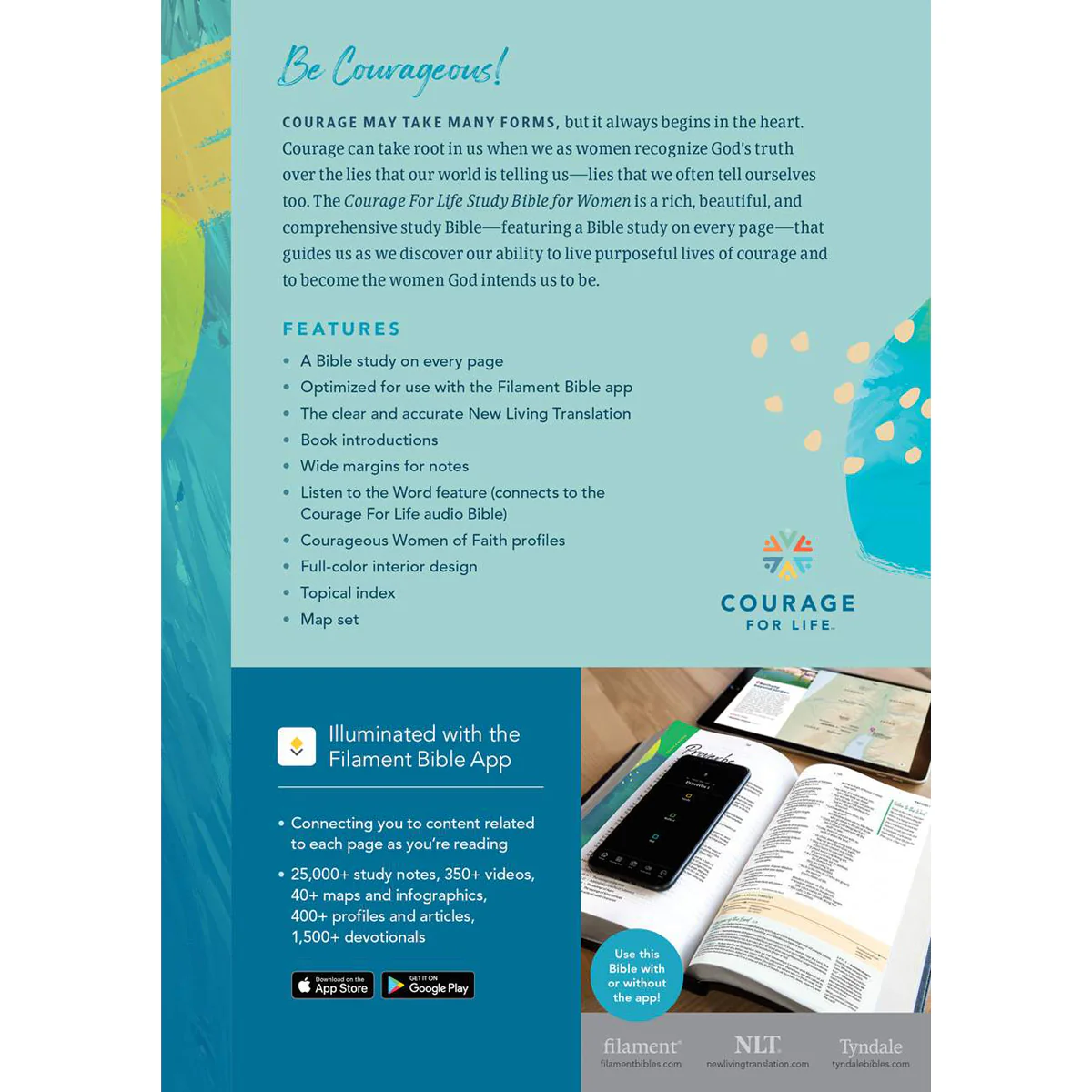 NLT Courage For Life Filament Enabled Study Bible For Women (Paperback) - Image 2