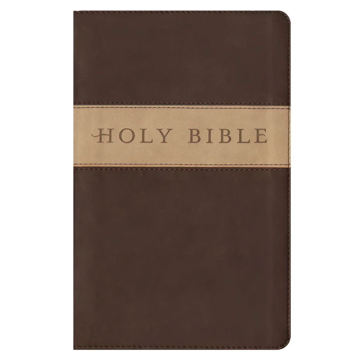 NLT Dark Brown and Tan Imitation Leather Filament Premium Gift Bible - Image 2