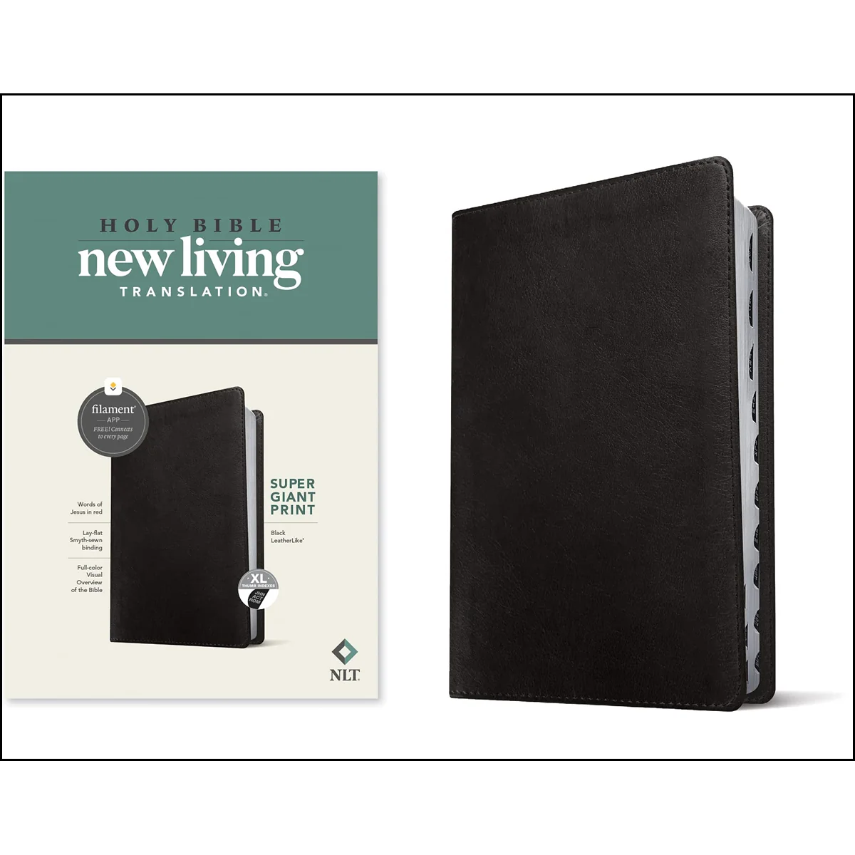 NLT Filament Bible Super Giant Print Red Letter Black Indexed (Imitation Leather) - Image 4