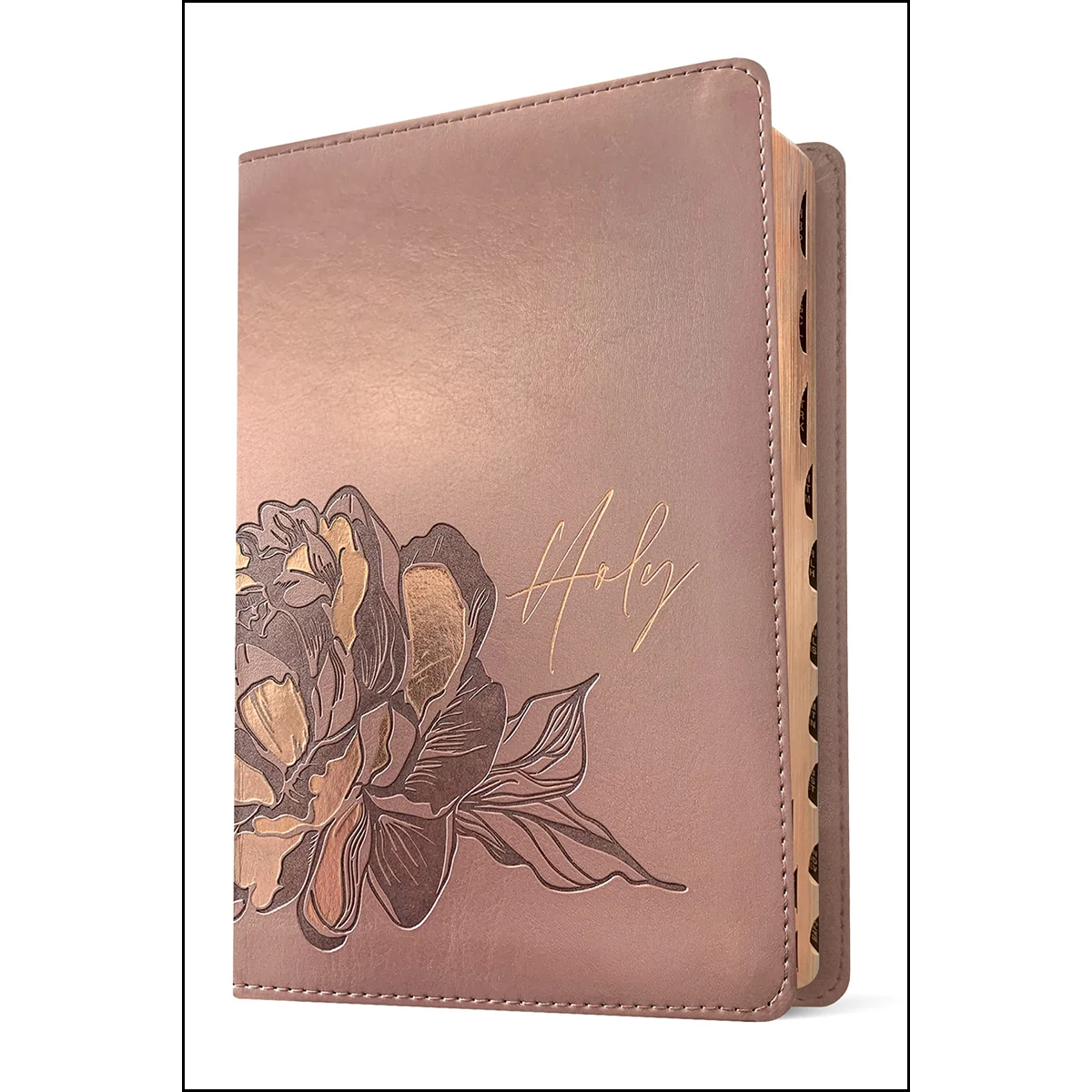 NLT Filament Compact Bible Giant Print Red Letter Indexed Rose Metallic Peony (Imitation Leather) - Image 5