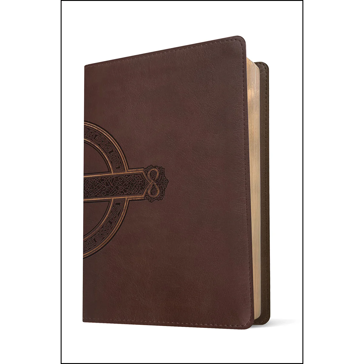 NLT Filament Compact Bible Giant Print Red Letter Mahogany Celtic Cross (Imitation Leather) - Image 4