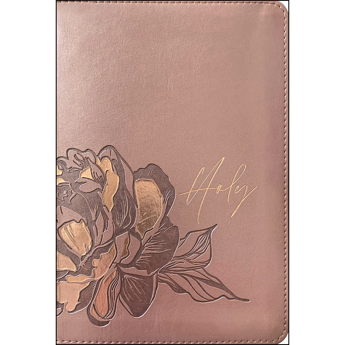 NLT Filament Compact Bible Giant Print Red Letter Rose Metallic Peony (Imitation Leather)