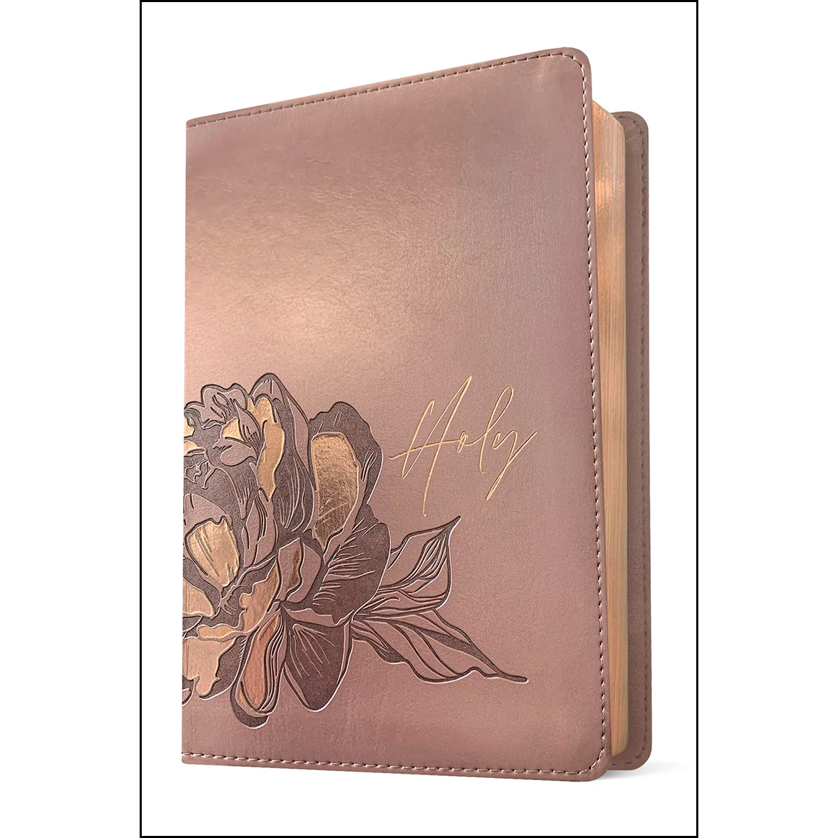 NLT Filament Compact Bible Giant Print Red Letter Rose Metallic Peony (Imitation Leather) - Image 3
