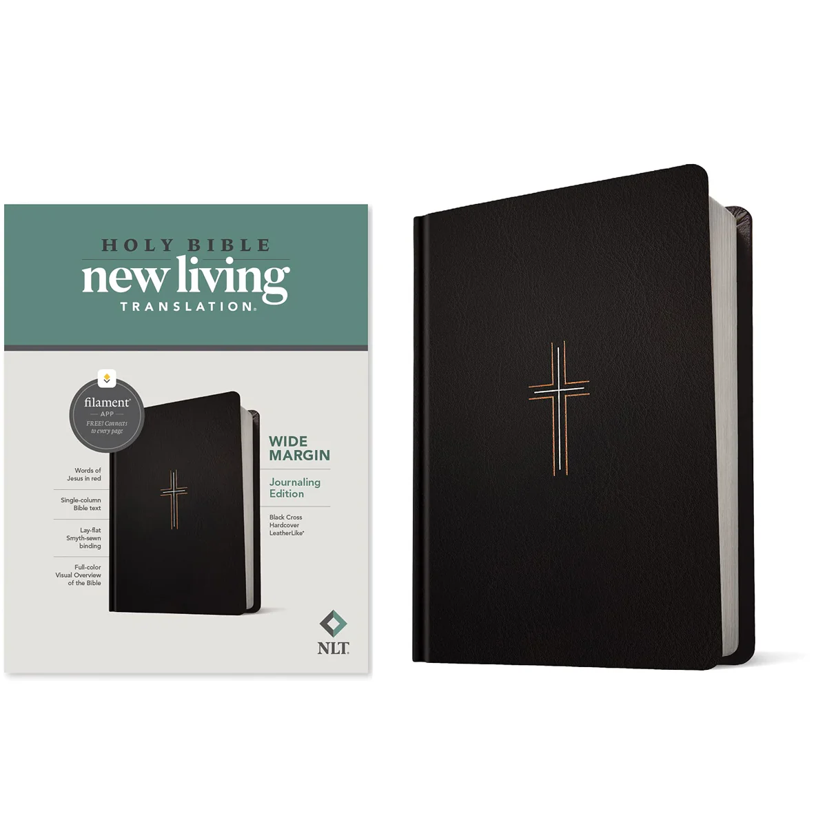 NLT Filament Enabled Bible, Wide Margin, Red Letter, Black Cross (Hardcover) - Image 6