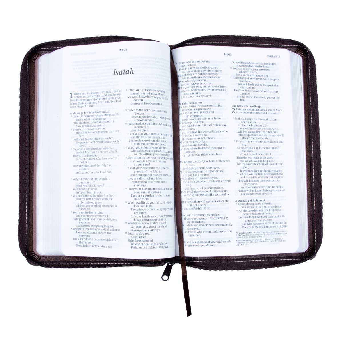 NLT Filament Thinline Reference Bible, Rustic Brown With Zip (Imitation Leather) - Image 5