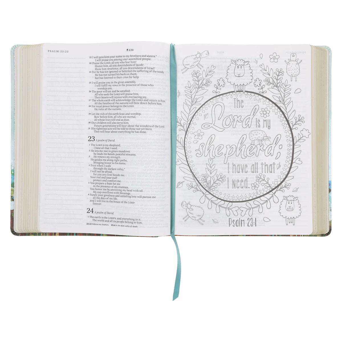 NLT Floral Fields Faux Leather Inspire Large Print Filament-Enabled Bible - Image 5