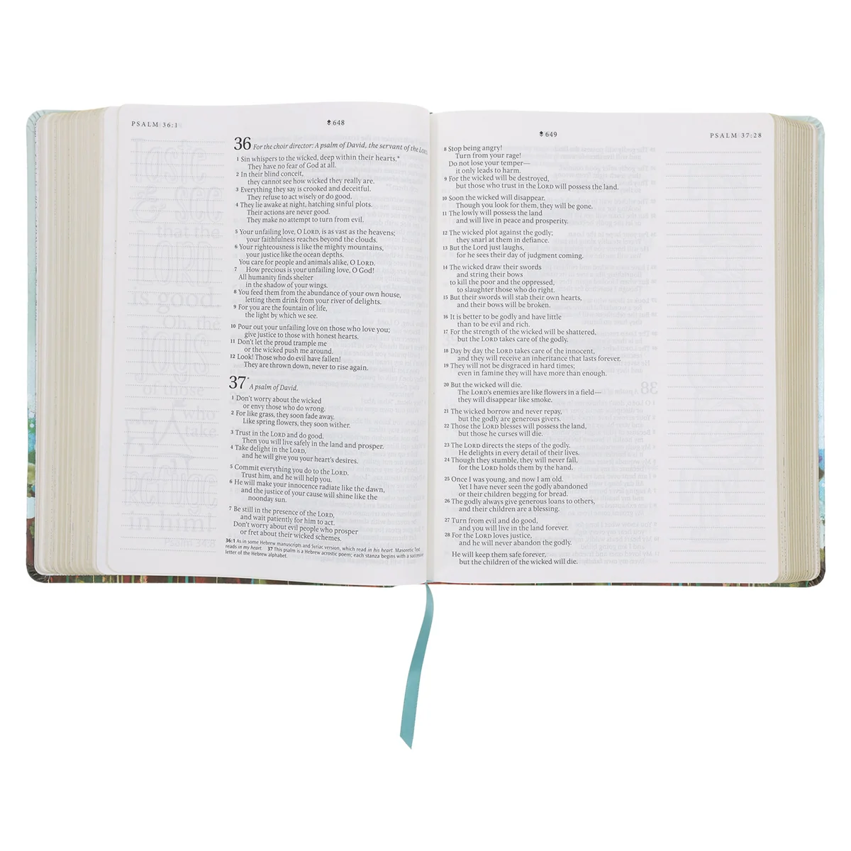NLT Floral Fields Faux Leather Inspire Large Print Filament-Enabled Bible - Image 6