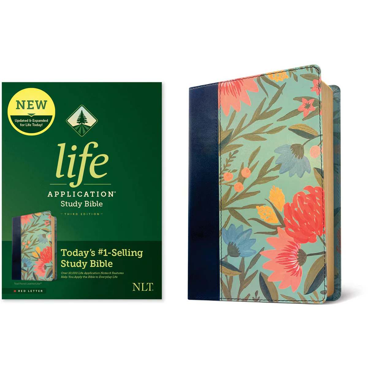NLT Life Application Study Bible, Third Edition, Red Letter, Floral Teal (Imitation Leather) - Image 4