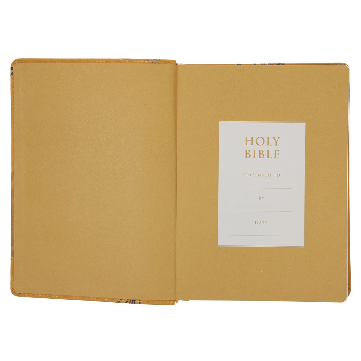 NLT Mustard Bird of Paradise Genuine Leather Bible Large Print - Image 4