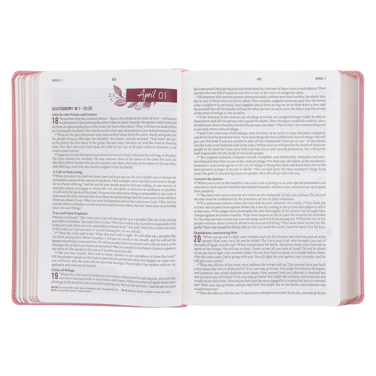NLT Pink Flexcover Faux Leather Everyday Devotional Bible for Women - Image 4