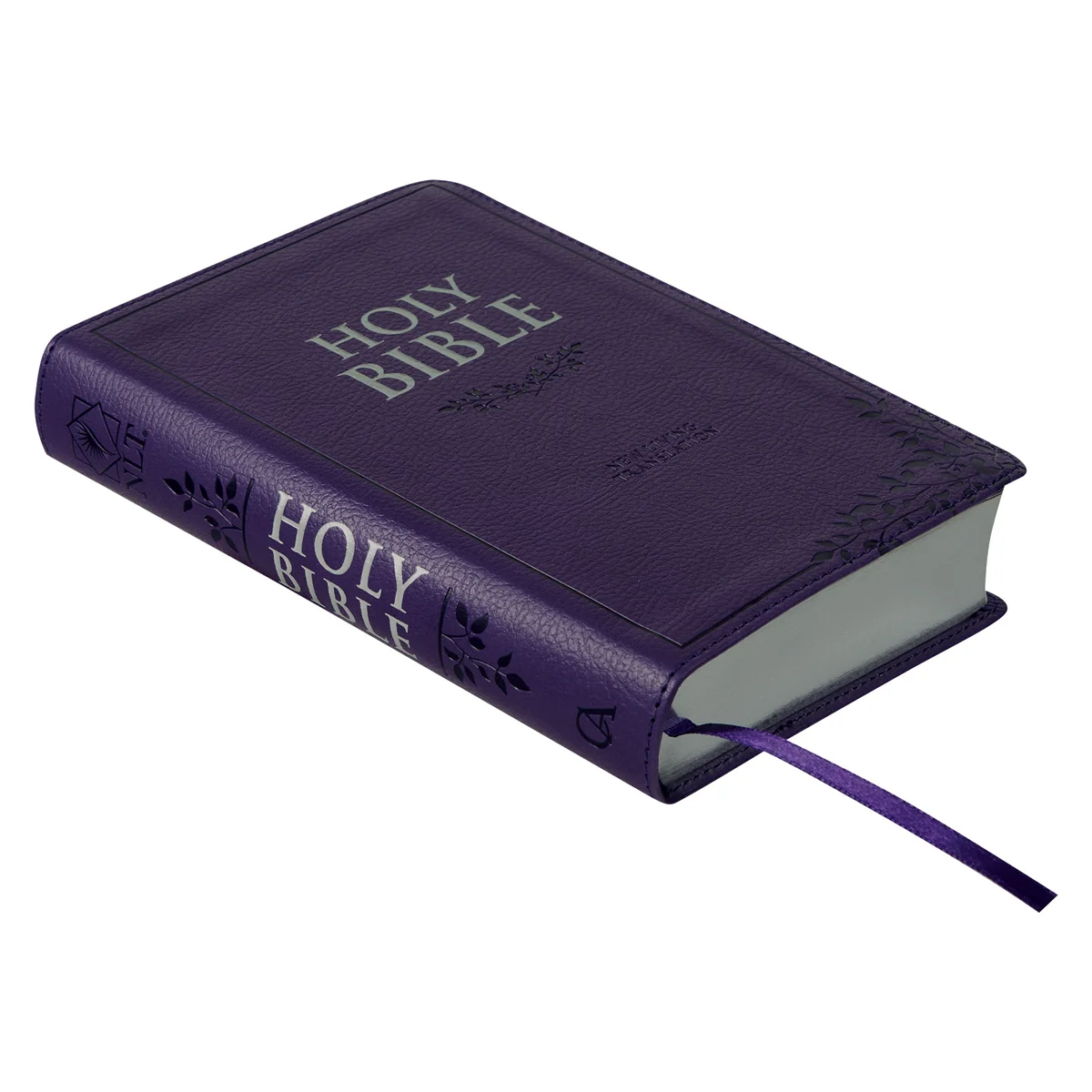 NLT Purple Faux Leather Flexcover Compact Bible - Image 4