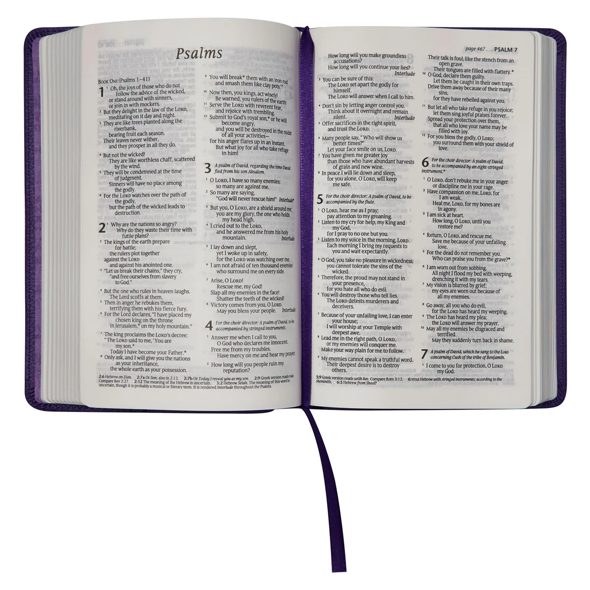 NLT Purple Faux Leather Flexcover Compact Bible - Image 6