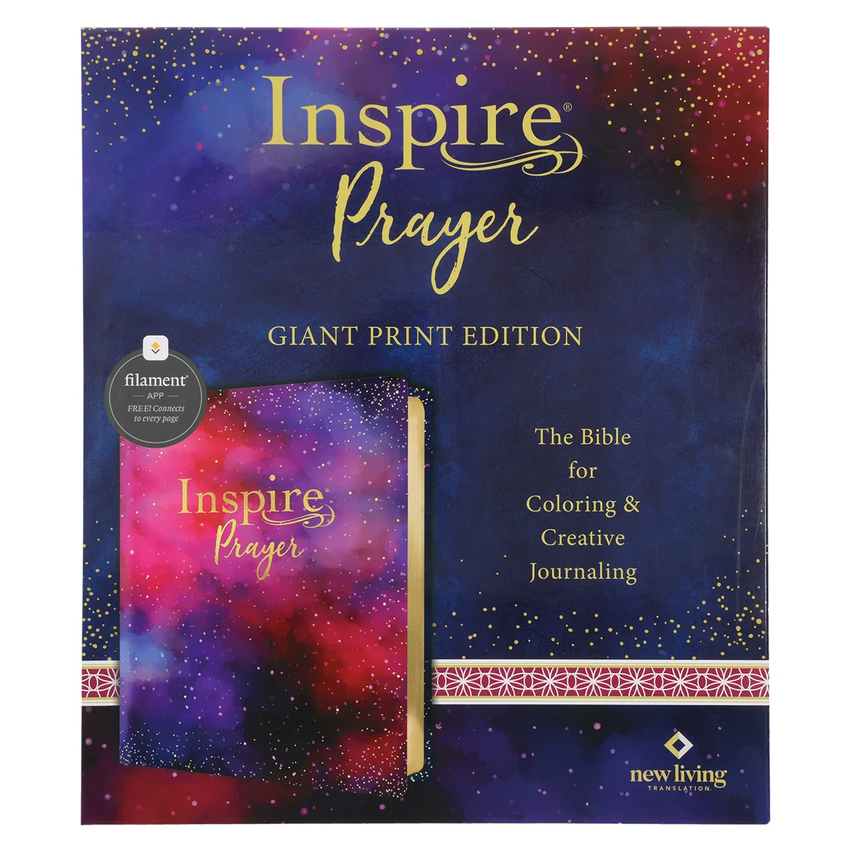 NLT Purple Faux Leather Flexcover Inspire Prayer Filament-Enabled Edition Bible Giant Print - Image 7