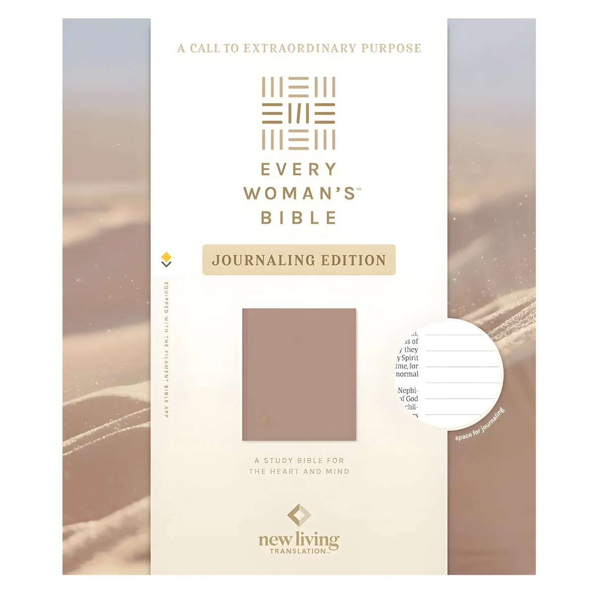NLT Sand Hardcover Filament Enabled Every Woman's Journaling Edition Bible Red Letter - Image 2