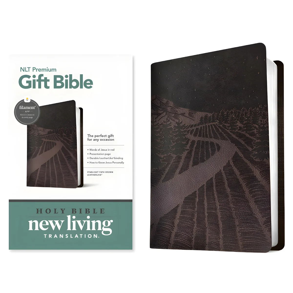 NLT Starlight Path Brown Imitation Leather Filament Premium Gift Bible - Image 2