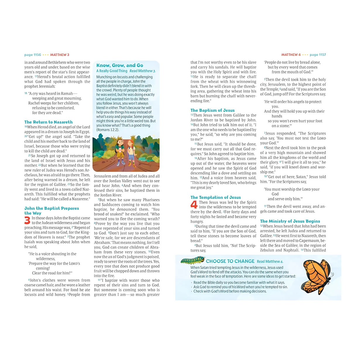 NLT Teal Ocean Imitation Leather Go Bible for Kids - Image 4