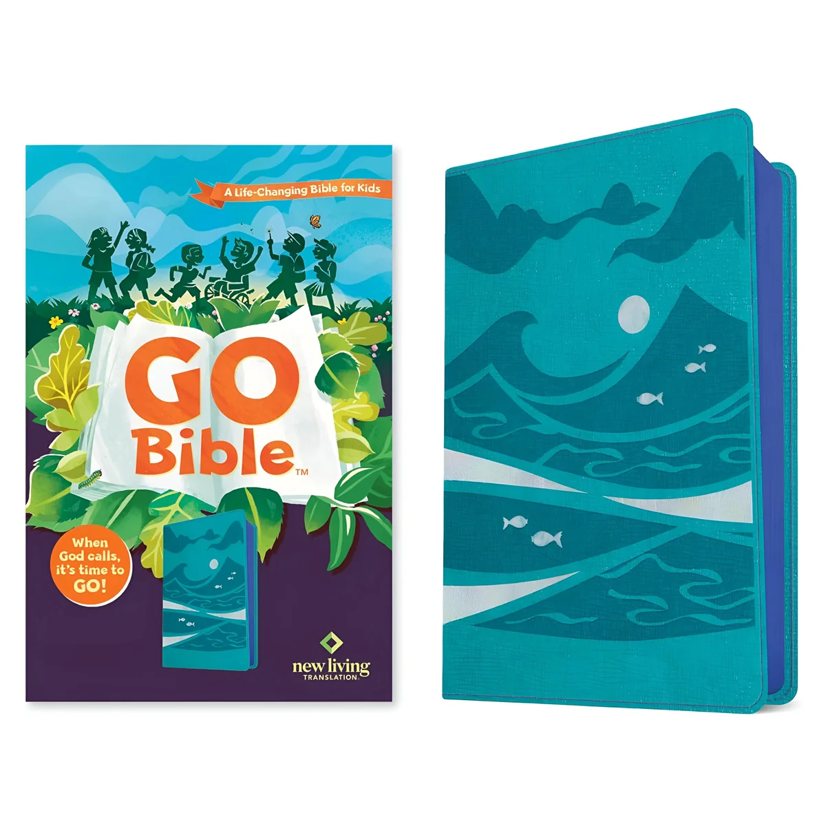 NLT Teal Ocean Imitation Leather Go Bible for Kids - Image 5