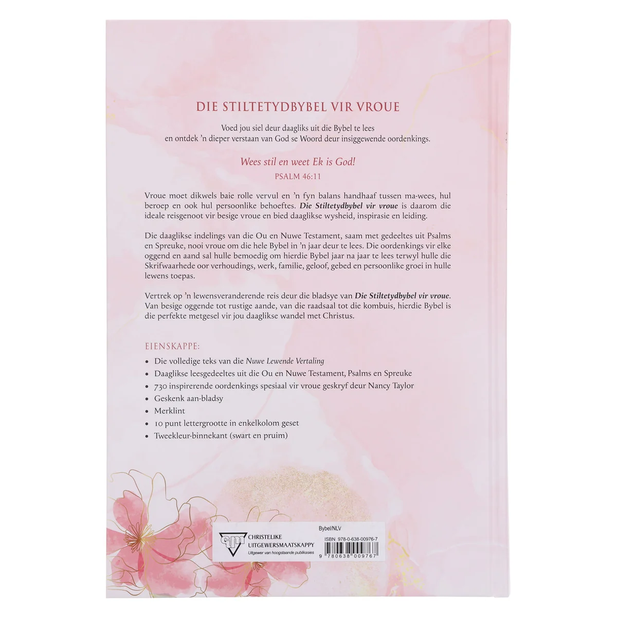 NLV Pienk Blomme Hardeband Stiltetydbybel vir Vroue - Image 2