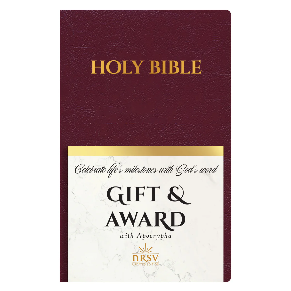 NRSV Burgundy Imitation Leather Gift & Award Bible Updated Edition with Apocrypha