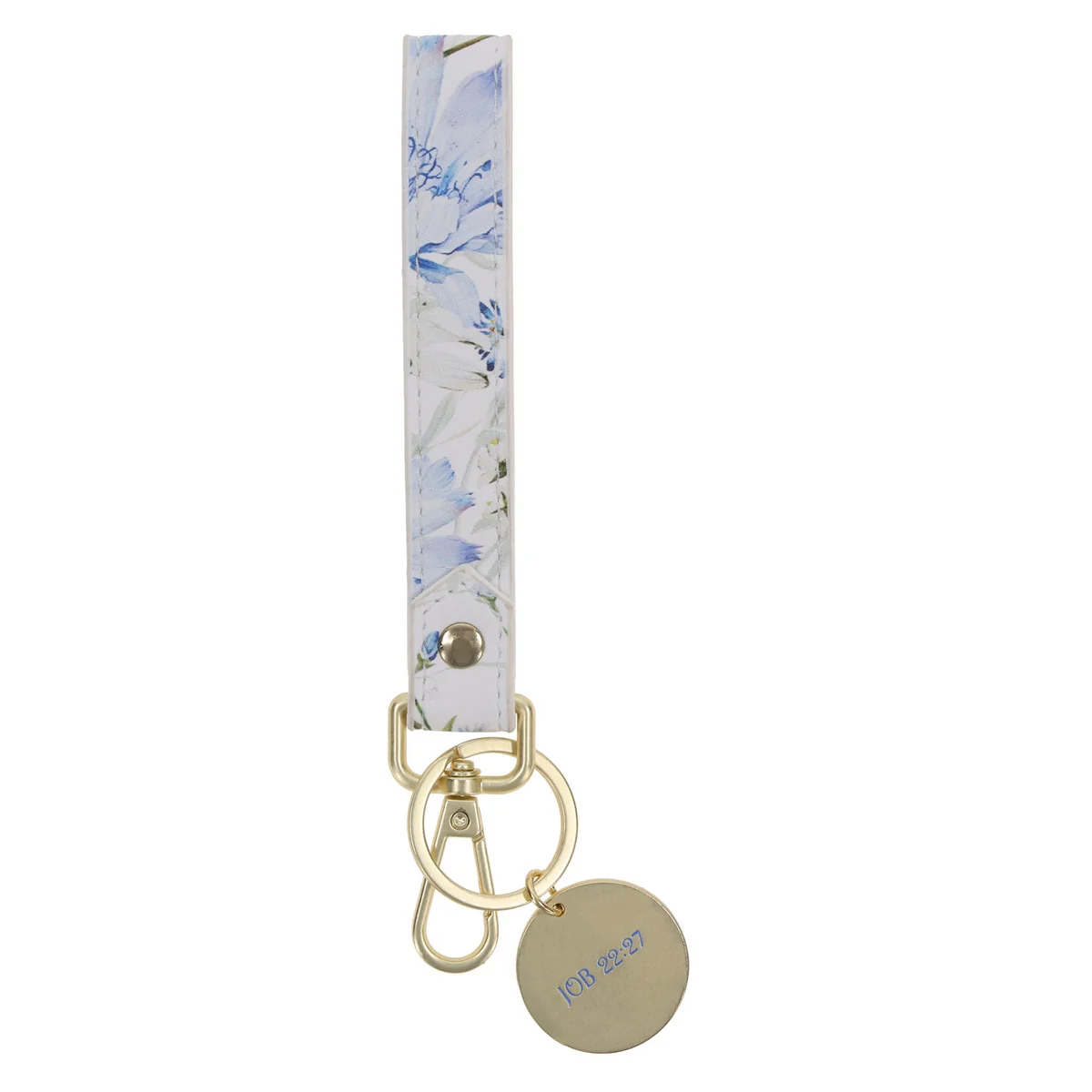 Pray Faux Leather Wristlet Keychain with Charm - Image 2