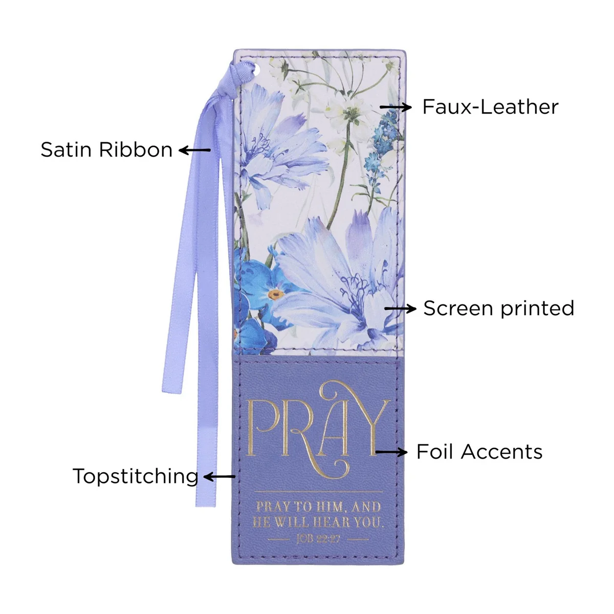 Pray to Him and He Will Hear You Faux Leather Bookmark - Image 5