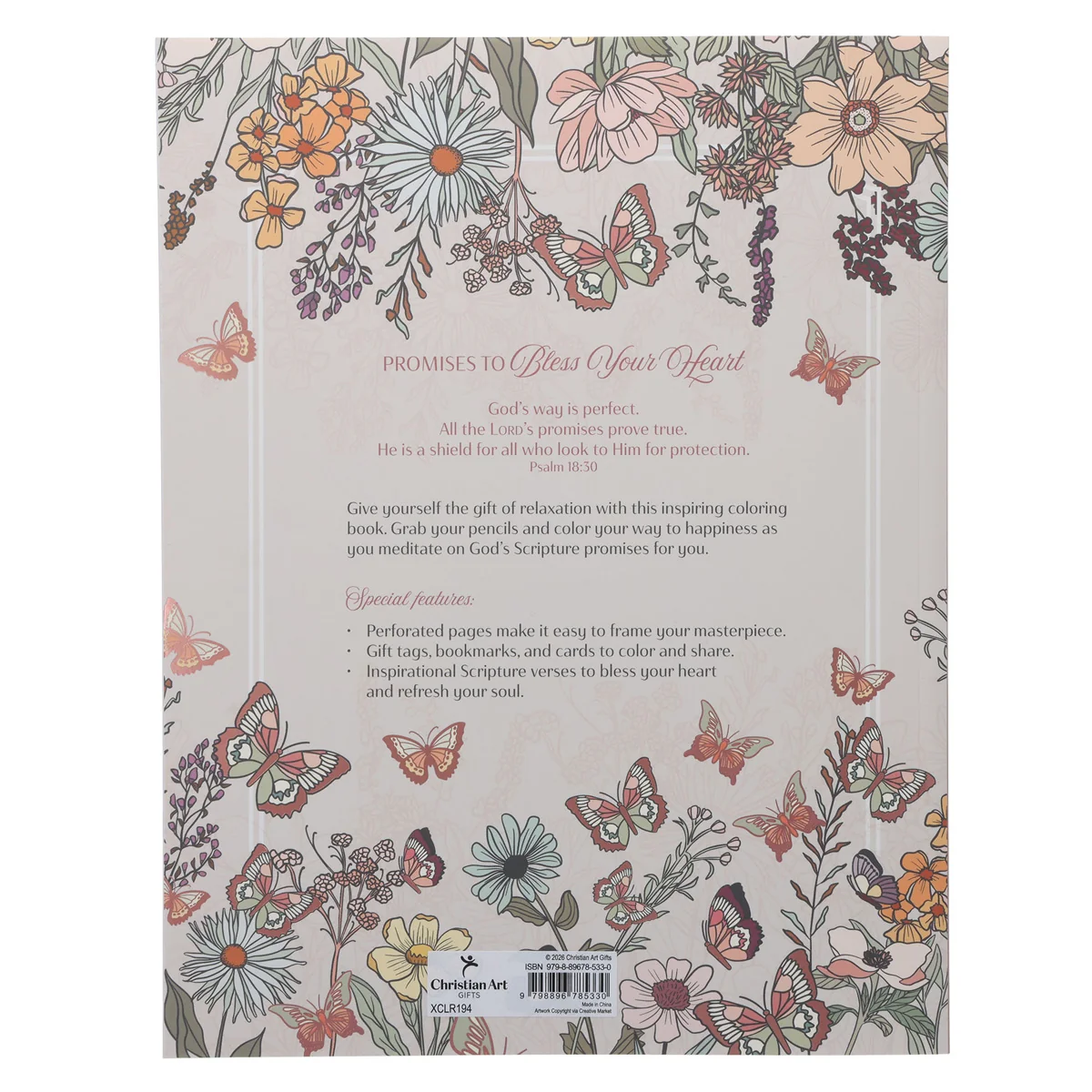 Promises to Bless Your Heart Floral Coloring Book (Paperback) - Image 2