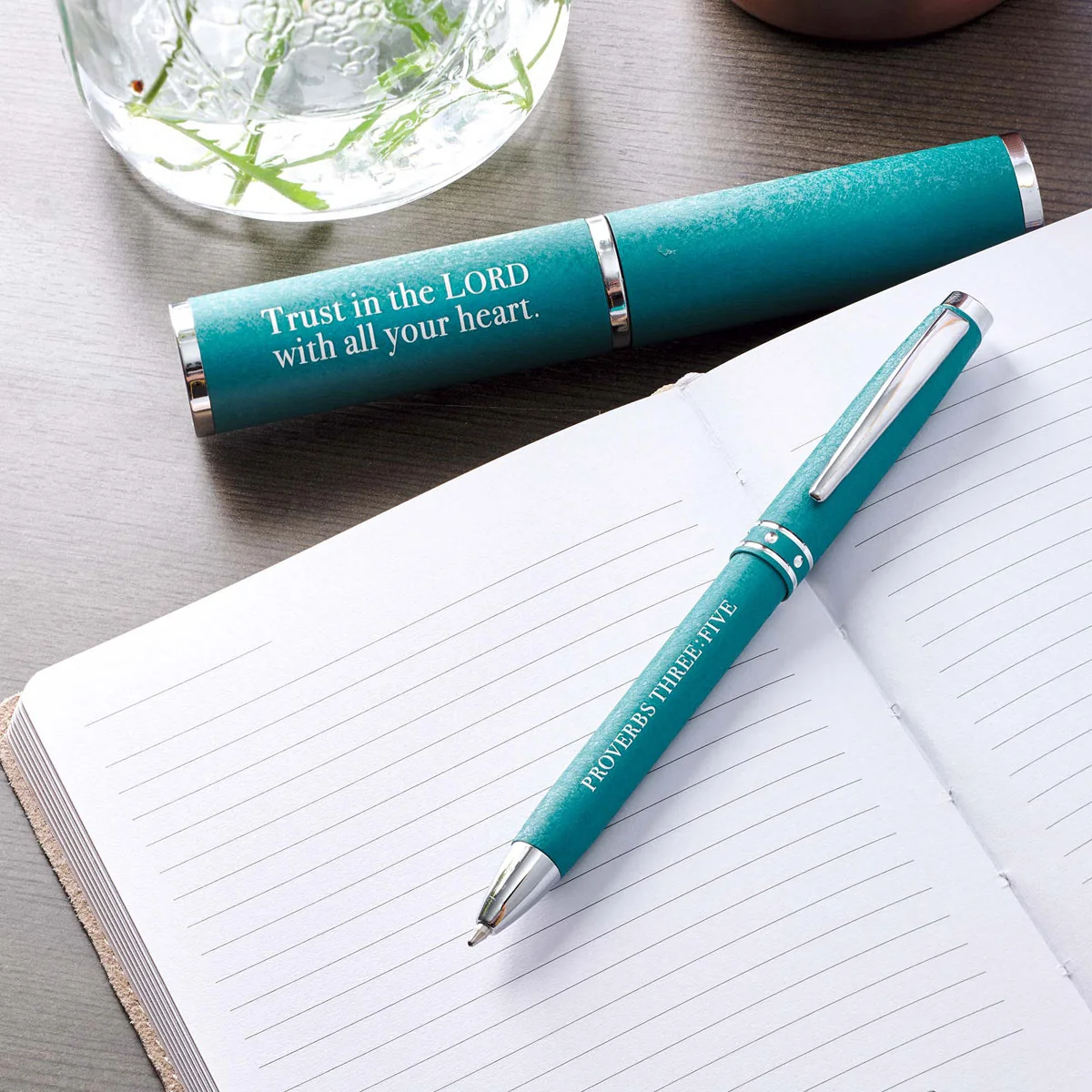Proverbs 3:5 Trust In The Lord With All Your Heart Turquoise (Metal Pen In Tube) - Image 4