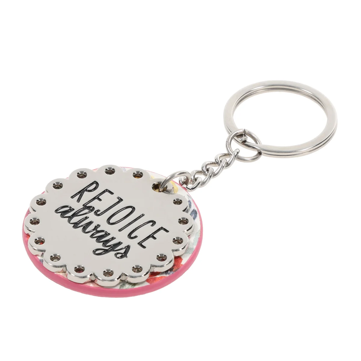Rejoice Always Metal Key Ring - Image 3
