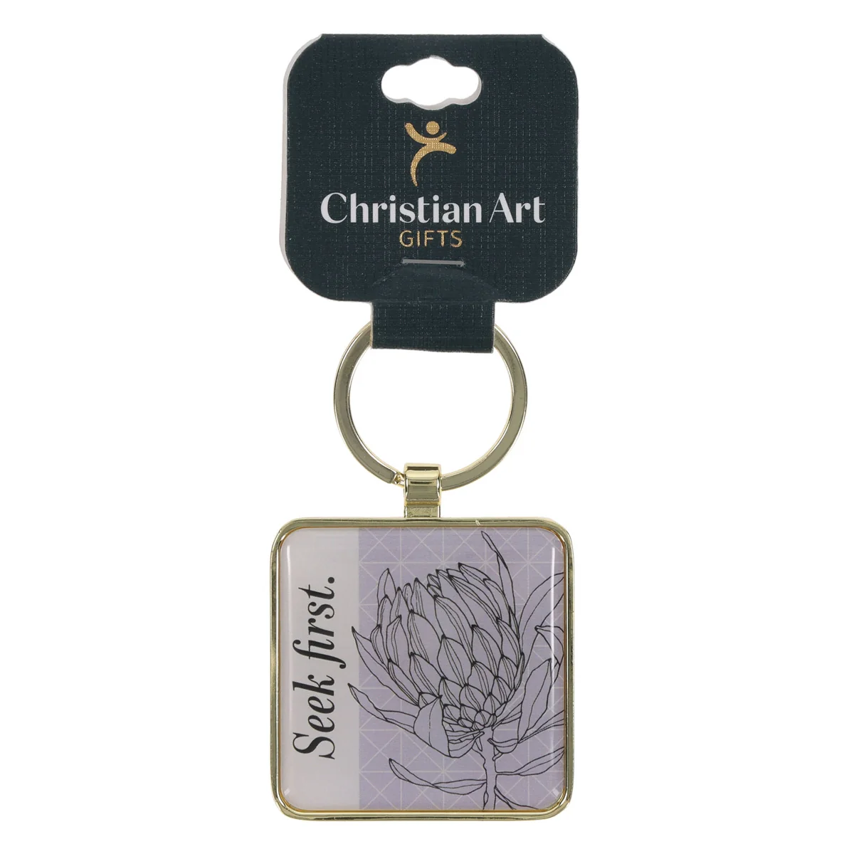 Seek First Epoxy and Metal Keychain - Image 3