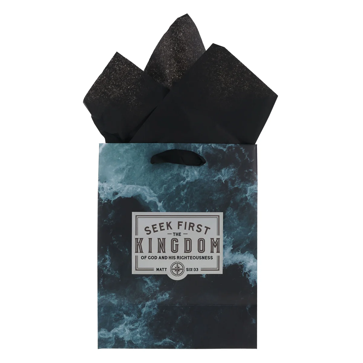 Seek First The Kingdom of God and His Righteousness Medium Gift Bag with Gift Tag - Image 2