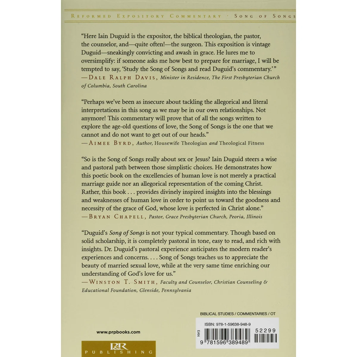 Song Of Songs (Reformed Expository Commentary)(Hardcover) - Image 2