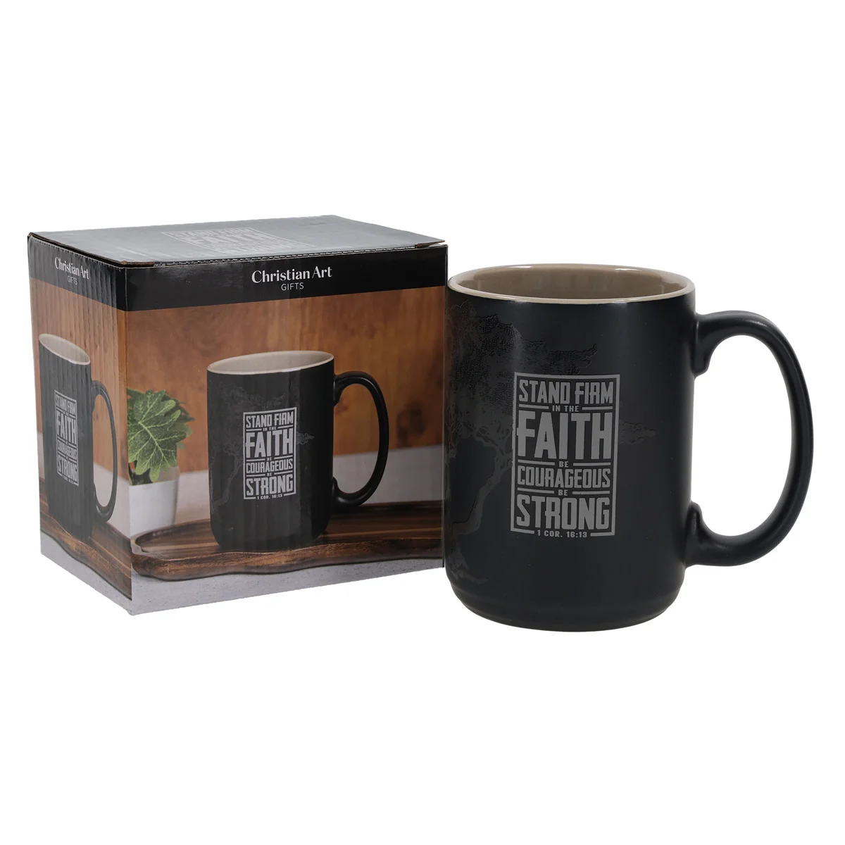 Stand Firm in the Faith Be Courageous Be Strong Ceramic Mug - Image 4