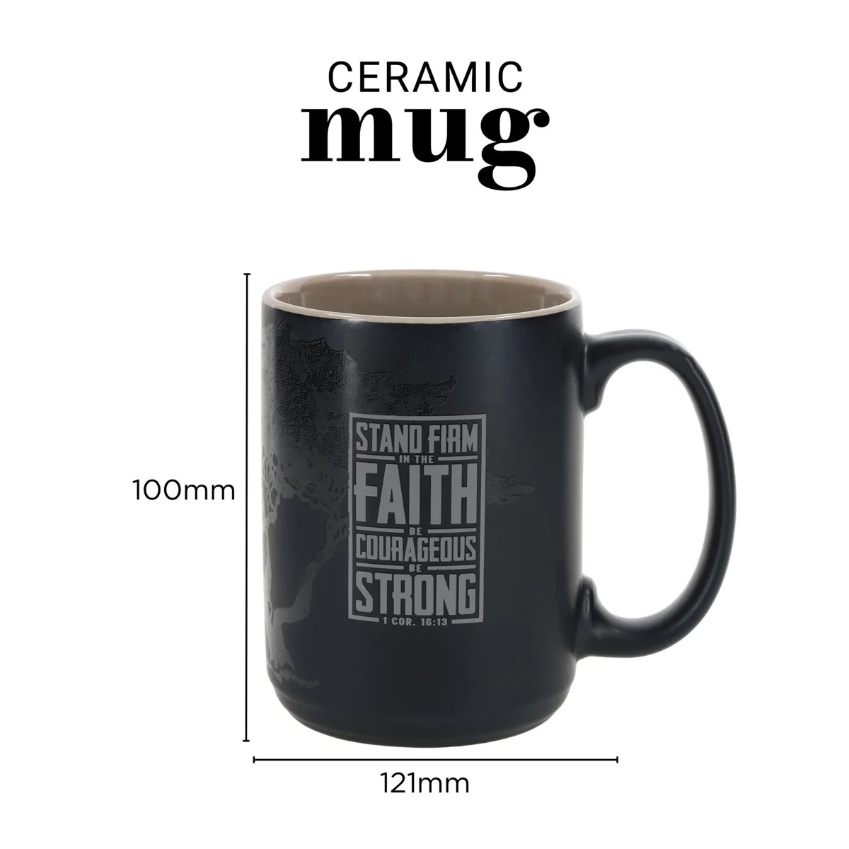 Stand Firm in the Faith Be Courageous Be Strong Ceramic Mug - Image 5