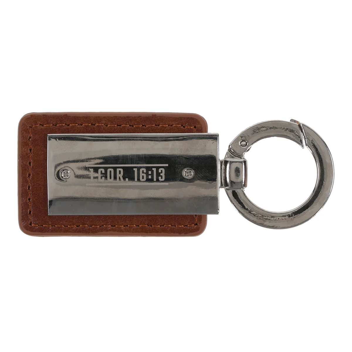 Stand Firm in the Faith Faux Leather Keychain - Image 2