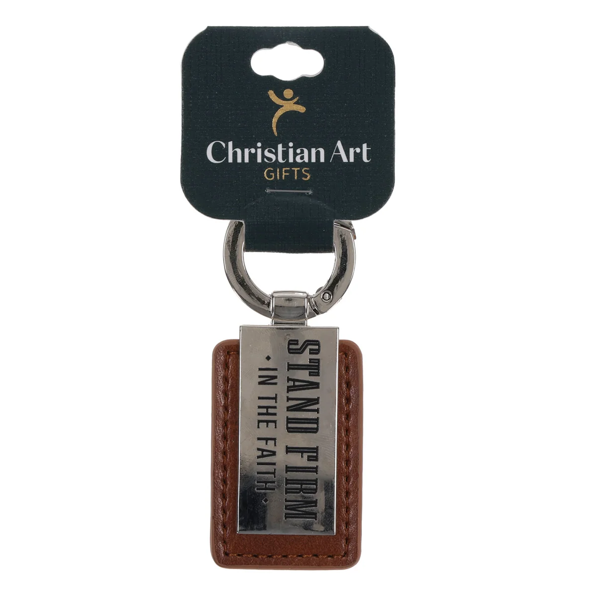 Stand Firm in the Faith Faux Leather Keychain - Image 3