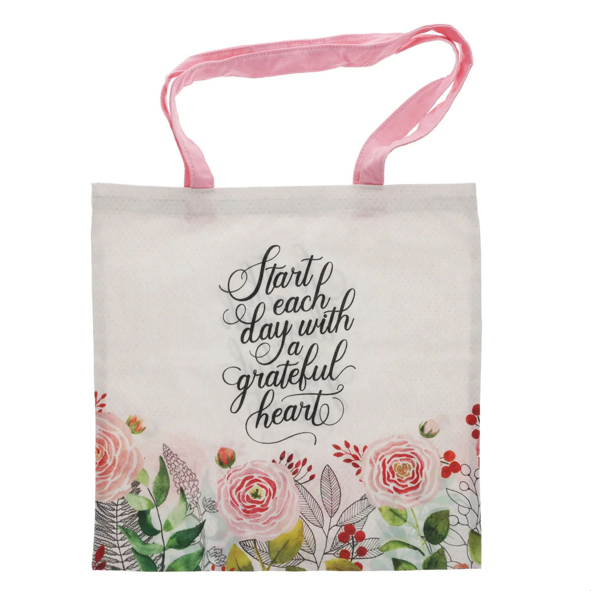 Start Each Day with a Grateful Heart Canvas Tote Bag - Image 2