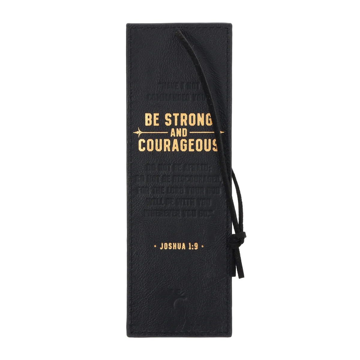 Strength and Courage Genuine Leather Bookmark - Image 2