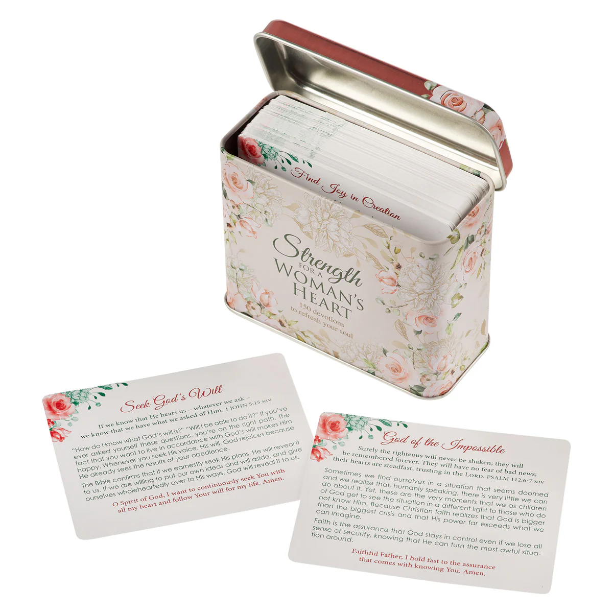 Strength For A Woman's Heart Cards In Tin - Image 4