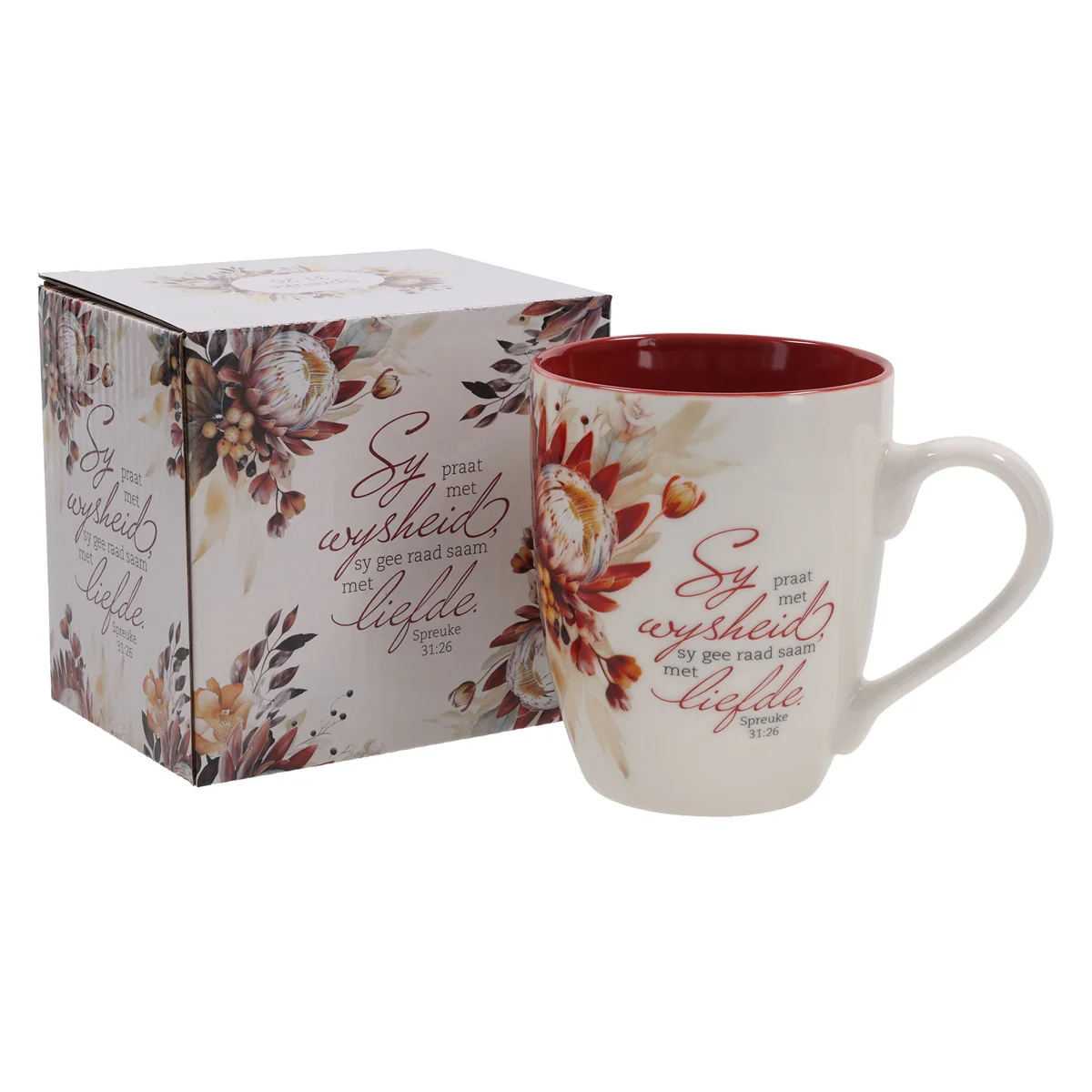 Sy Praat met Wysheid Protea Afrikaans Ceramic Mug - Image 4