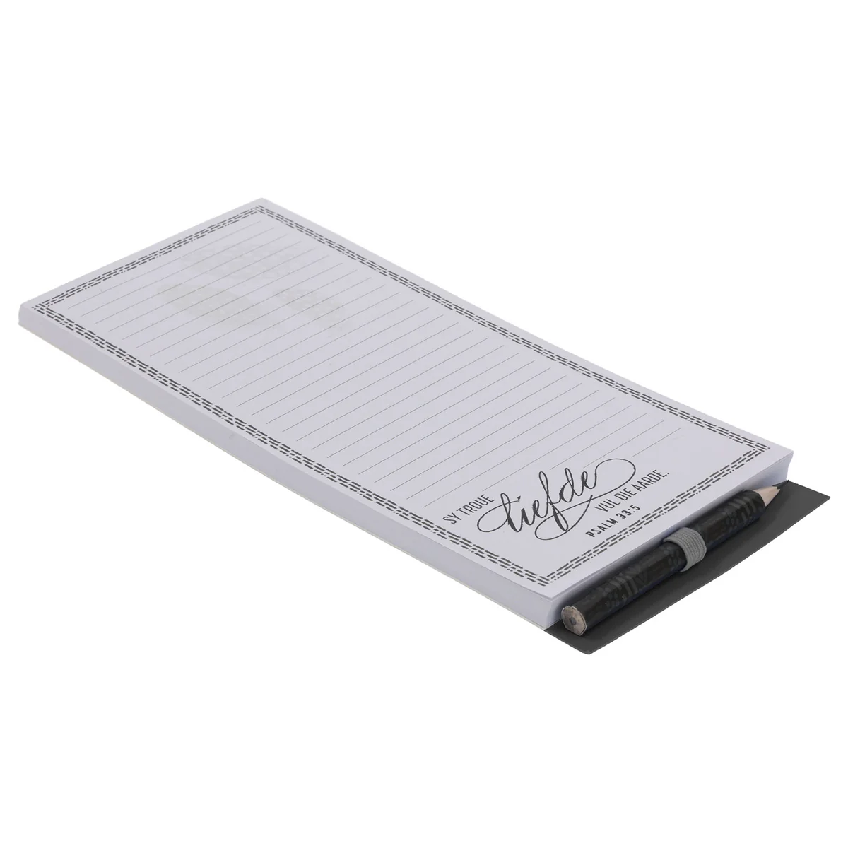 Sy Troue Liefde Vul die Aarde Afrikaans Magnetic Notepad with Pencil - Image 3