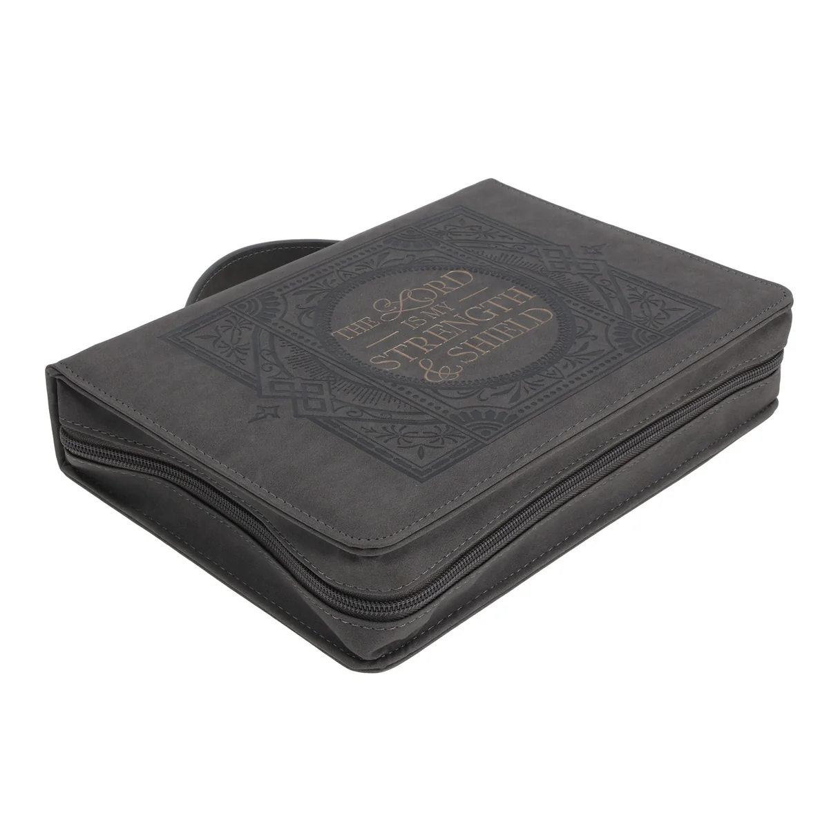 The Lord Is My Strength and Shield Faux Leather Bible Bag - Image 4