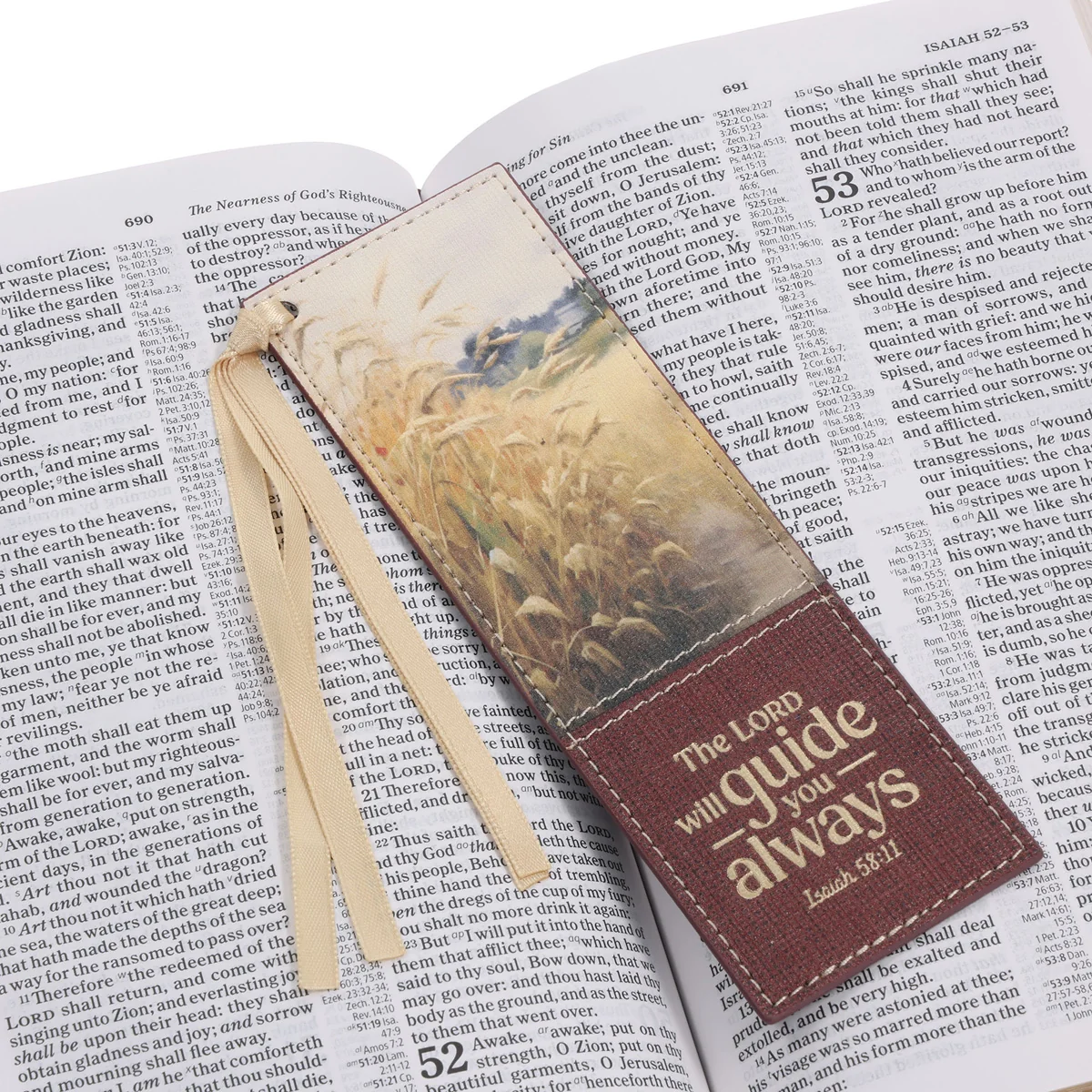 The Lord Will Guide You Always Faux Leather Bookmark - Image 3