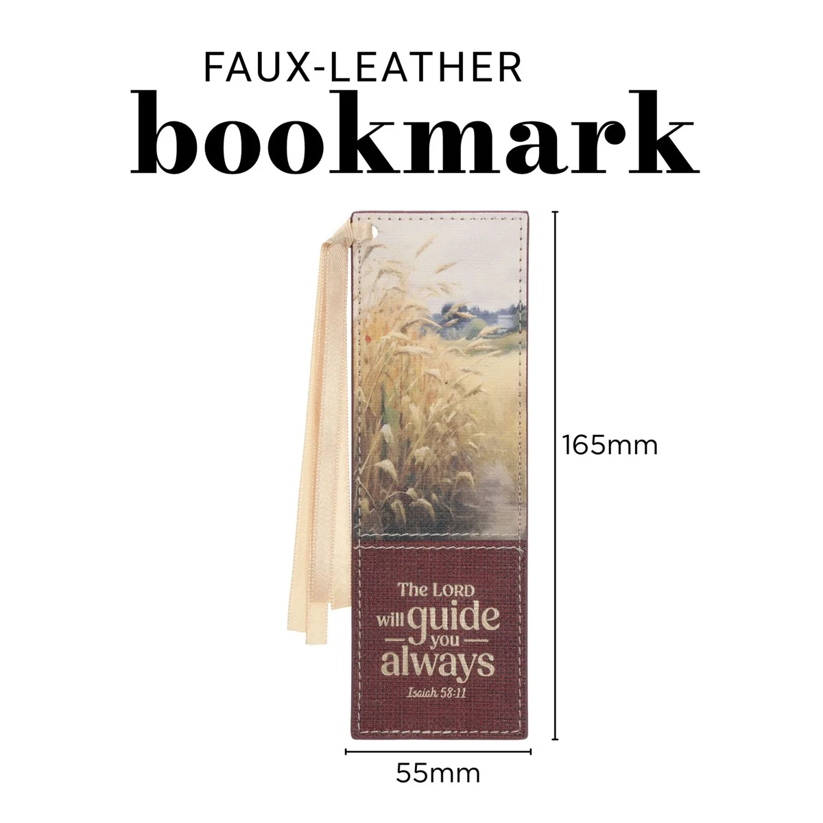 The Lord Will Guide You Always Faux Leather Bookmark - Image 4