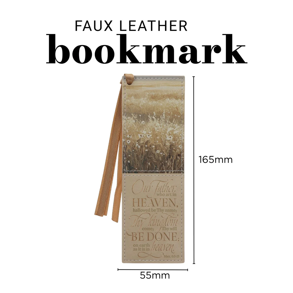 The Lord's Prayer Faux Leather Bookmark - Image 4