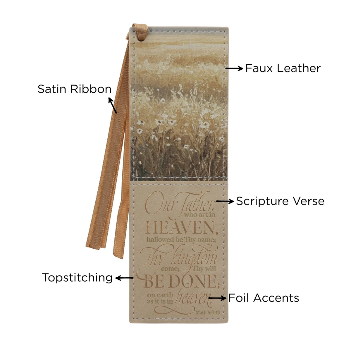 The Lord's Prayer Faux Leather Bookmark - Image 5