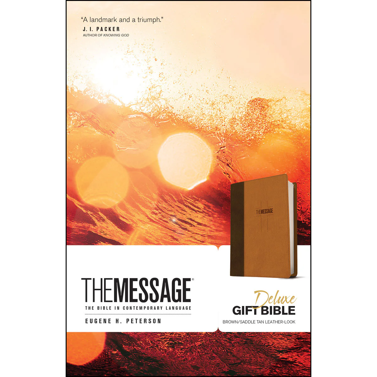 The Message Deluxe Gift Bible Brown / Tan (Imitation Leather) - Image 2