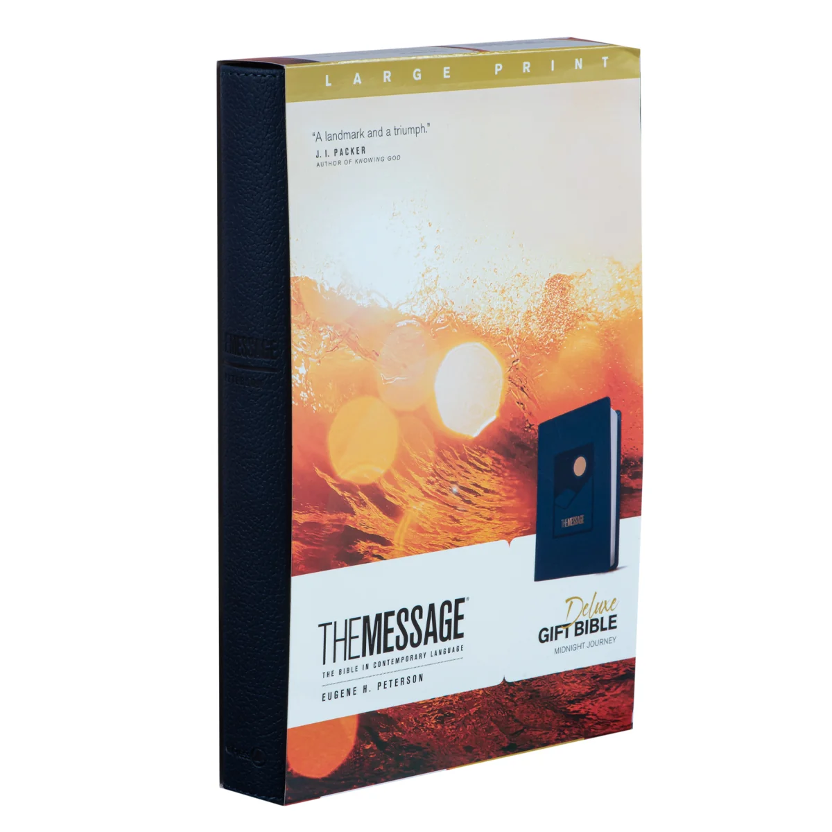 The Message Deluxe Gift: The Bible In Contemporary Language Large Print Navy (Imitation Leather) - Image 3