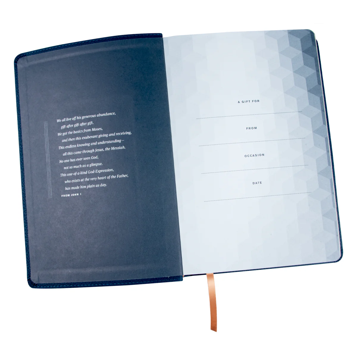 The Message Deluxe Gift: The Bible In Contemporary Language Large Print Navy (Imitation Leather) - Image 5