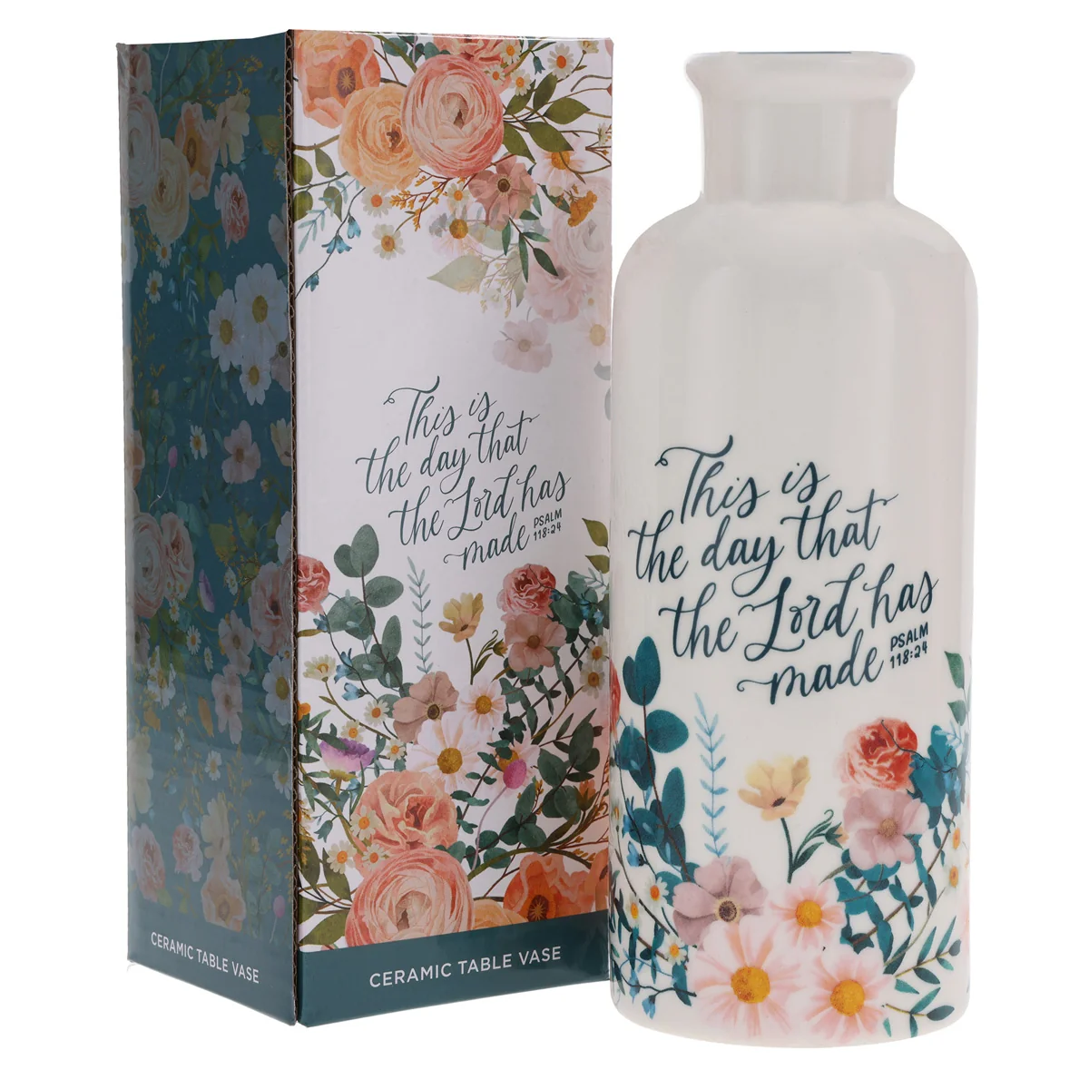 This Is the Day That the Lord Has Made Ceramic Flower Vase - Image 3